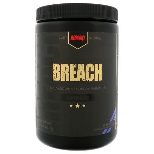 Redcon1, Breach, Aminos, Blue Lemonade, 12.16 oz (345 g) Review