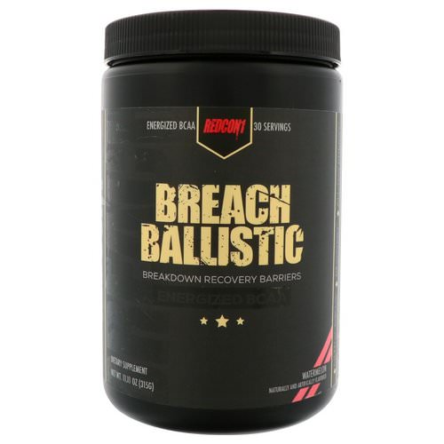 Redcon1, Breach Ballistic, Energized BCAA, Watermelon, 11.11 oz (315 g) Review