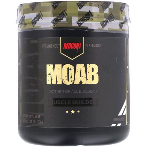 Redcon1, MOAB, Muscle Builder, Unflavored, 5.29 oz (150 g) Review