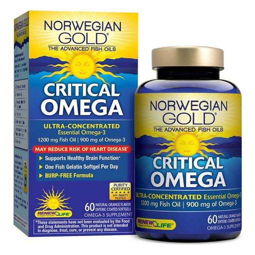 Renew Life, Critical Omega, Ultra-Concentrated, Natural Orange Flavor, 60 Enteric-Coated Softgels Review