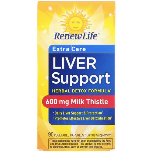 Renew Life, Extra Care, Liver Support, Herbal Detox Formula, 90 Vegetable Capsules Review