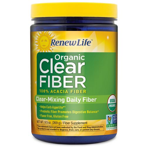 Renew Life, Organic Clear Fiber, Flavor Free, 9.5 oz (269 g) Review