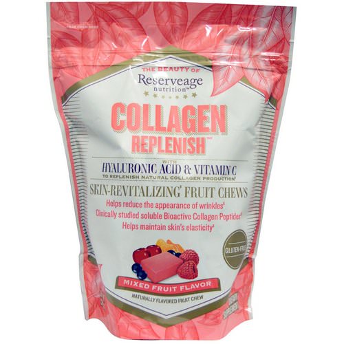 ReserveAge Nutrition, Collagen Replenish, Mixed Fruit Flavor, 60 Soft Chews Review