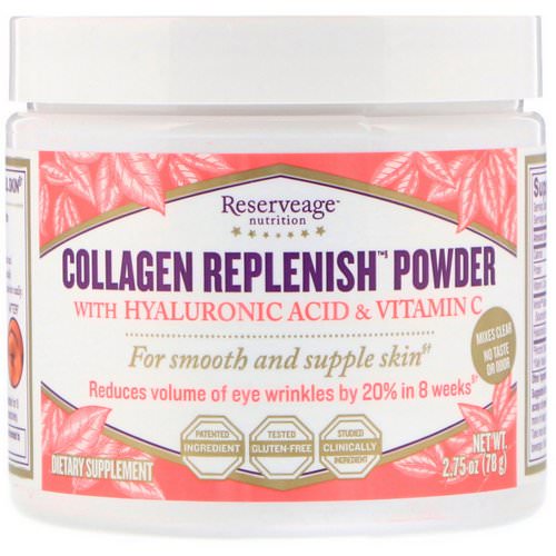 ReserveAge Nutrition, Collagen Replenish Powder with Hyaluronic Acid & Vitamin C, 2.75 oz (78 g) Review