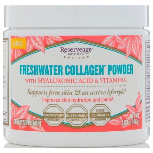 ReserveAge Nutrition, Freshwater Collagen Powder with Hyaluronic Acid & Vitamin C, Lemon, 3.03 oz (86 g) Review