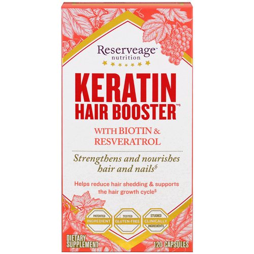 ReserveAge Nutrition, Keratin Hair Booster, With Biotin & Resveratrol, 120 Capsules Review