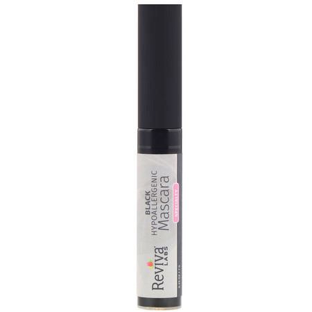 Fransar, Maskara, Ögon, Smink: Reviva Labs, Hypoallergenic Mascara, Black, 0.25 oz (7 g)