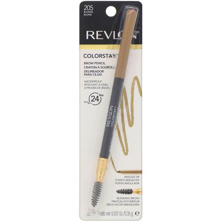 Ögonbryn, Ögon, Smink: Revlon, Colorstay, Brow Pencil, 205 Blonde, 0.012 oz (0.35 g)