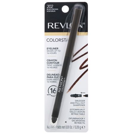 Eyeliner, Eyes, Makeup: Revlon, Colorstay, Eyeliner, 202 Black Brown, 0.01 oz (0.28 g)