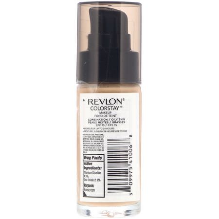 Foundation, Face, Makeup: Revlon, Colorstay, Makeup, Combination/Oily, 240 Medium Beige, 1 fl oz (30 ml)