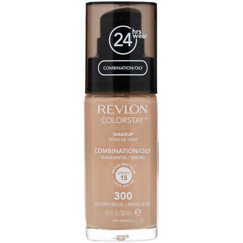 Revlon, Colorstay, Makeup, Combination/Oily, 300 Golden Beige, 1 fl oz (30 ml) Review