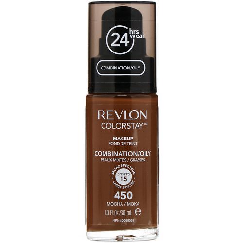 Revlon, Colorstay, Makeup, Combination/Oily, 450 Mocha, 1 fl oz (30 ml) Review