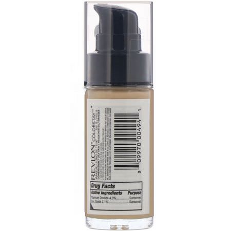 Foundation, Face, Makeup: Revlon, Colorstay Makeup, Combination/Oily, SPF 15, 290 Natural Ochre, 1 fl oz (30 ml)