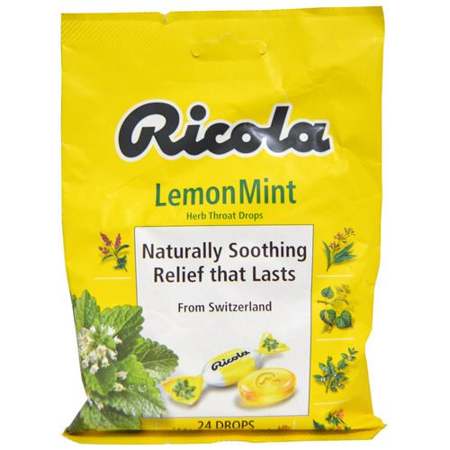 Ricola, Herb Throat Drops, Lemon Mint, 24 Drops Review