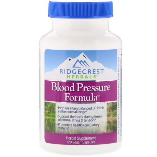 RidgeCrest Herbals, Blood Pressure Formula, 120 Vegan Capsules Review