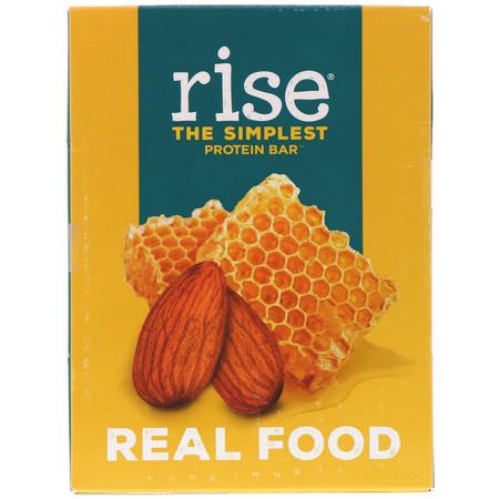 Vassleproteinstänger, Proteinstänger, Brownies, Kakor: Rise Bar, The Simplest Protein Bar, Almond Honey, 12 Bars, 2.1 oz (60 g) Each