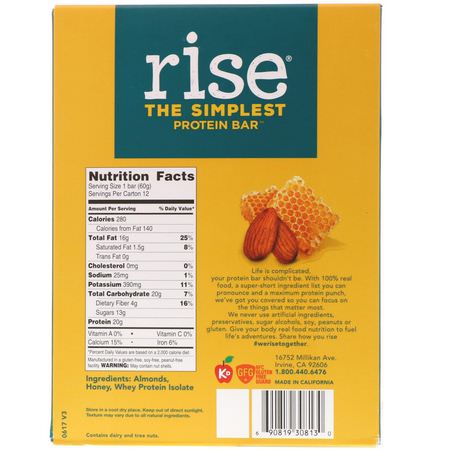 Rise Bar Whey Protein Bars - Vassleproteinstänger, Proteinstänger, Brownies, Kakor