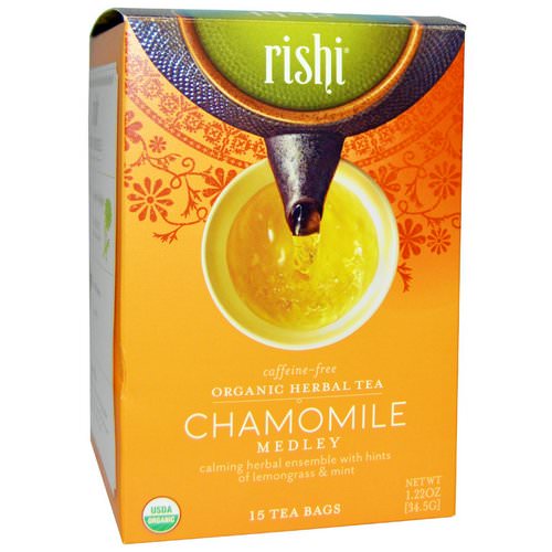 Rishi Tea, Organic Herbal Tea, Chamomile Medley, Caffeine-Free, 15 Tea Bags, 1.22 oz (34.5 g) Review