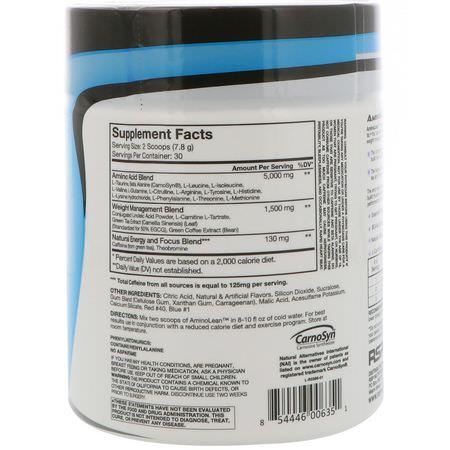 L-Karnitin, Aminosyror, Kosttillskott: RSP Nutrition, AminoLean, Weight Management + Energy Formula, Blackberry Pomegranate, 8.25 oz (234 g)