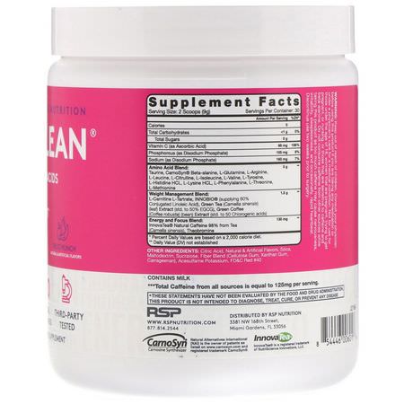 L-Karnitin, Aminosyror, Kosttillskott: RSP Nutrition, AminoLean, Fruit Punch, 9.52 oz (270 g)