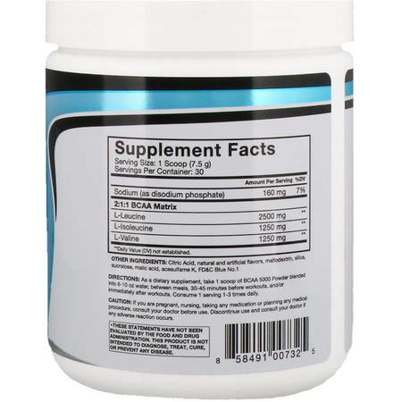 Bcaa, Aminosyror, Kosttillskott: RSP Nutrition, BCAA 5000, Blue Raspberry, 5,000 mg, 7.94 oz (225 g)