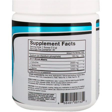 Bcaa, Aminosyror, Kosttillskott: RSP Nutrition, BCAA 5000, Orange Mango, 5,000 mg, 7.94 oz (225 g)
