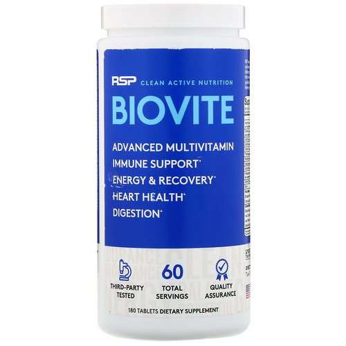 RSP Nutrition, Biovite Advanced Multivtamin, 180 Tablets Review