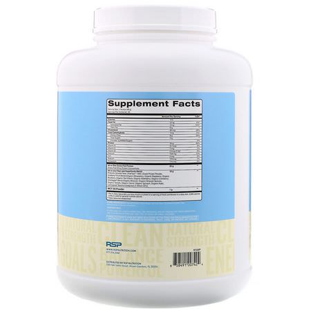 Vassleprotein, Idrottsnäring: RSP Nutrition, TrueFit, Grass-Fed Whey Protein Shake, Vanilla, 4.23 lbs (1.92 kg)