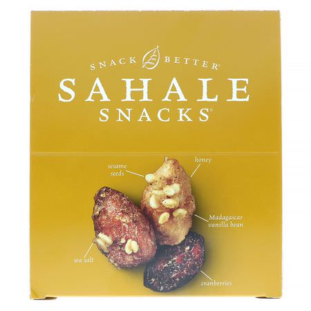 Spårblandning, Blandade Nötter, Frön, Nötter: Sahale Snacks, Glazed Mix, Honey Almonds, 9 Packs, 1.5 oz (42.5 g) Each