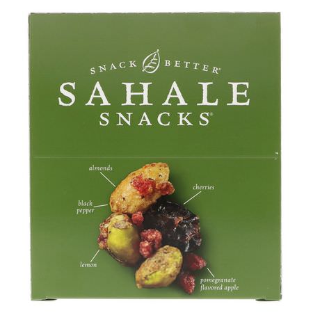 Pistaschmaskiner, Frön, Nötter, Mellanmål: Sahale Snacks, Glazed Mix, Naturally Pomegranate Flavored Pistachios, 9 Packs, 1.5 oz (42.5 g) Each