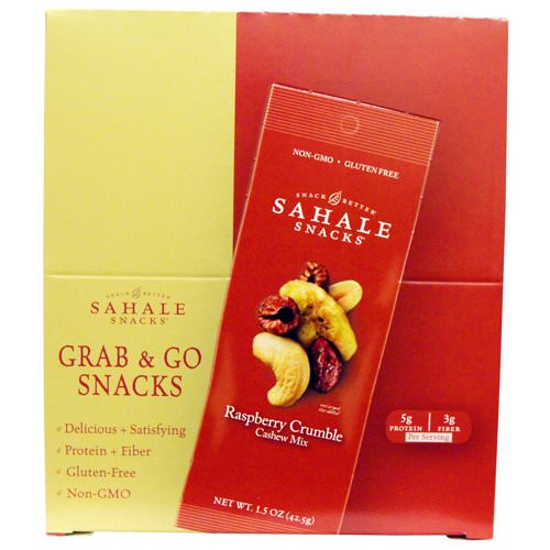 Sahale Snacks, Raspberry Crumble Cashew Mix, 9 Packs, 1.5 oz (42.5 g) Each Review