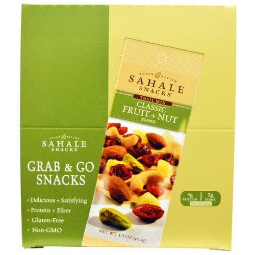 Sahale Snacks, Trail Mix, Classic Fruit + Nut Blend, 9 Packs, 1.5 oz (42.5 g) Each Review