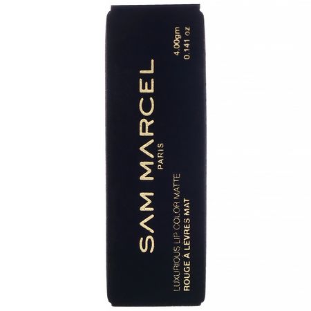 Läppstift, Läppar, Smink: Sam Marcel, Luxurious Lip Color, Matte, Isabella, 0.141 oz (4 g)