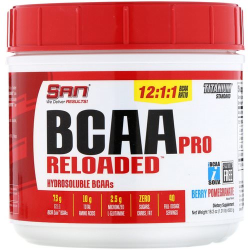 SAN Nutrition, BCAA-Pro Reloaded, Berry Pomegranate, 16.2 oz (458.6 g) Review