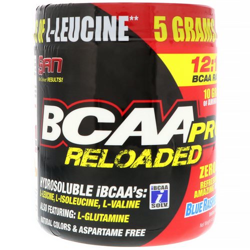SAN Nutrition, BCAA-Pro Reloaded, Blue Raspberry, 4 oz (114 g) Review