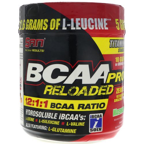 SAN Nutrition, BCAA Pro Reloaded, Watermelon, 16 oz (456 g) Review