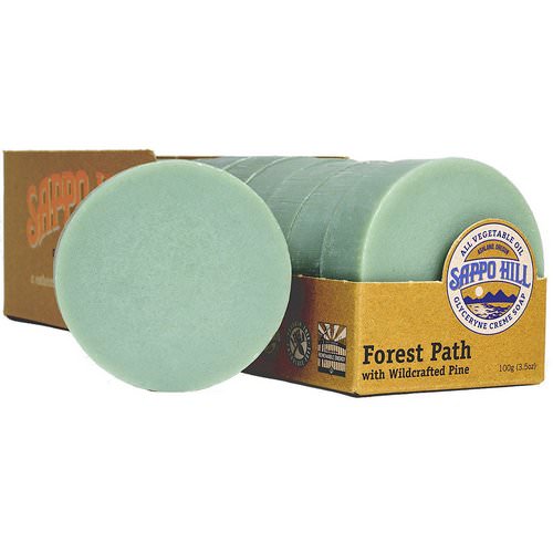 Sappo Hill, Glycerine Creme Soap, Forest Path Wildcrafted Pine, 12 Bars, 3.5 oz (100 g) Review
