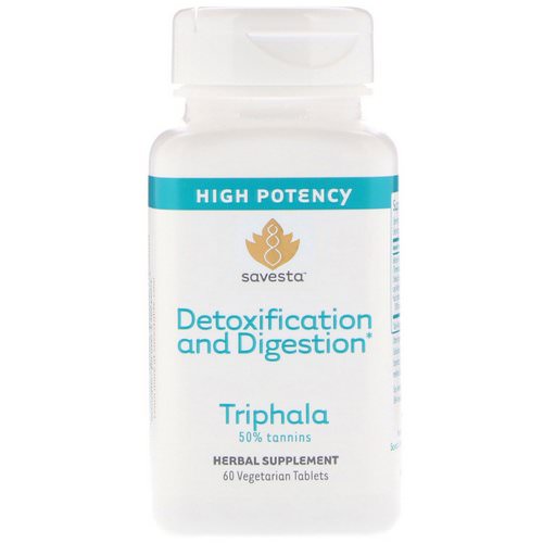 Savesta, Detoxification and Digestion, Triphala, 60 Vegetarian Tablets Review