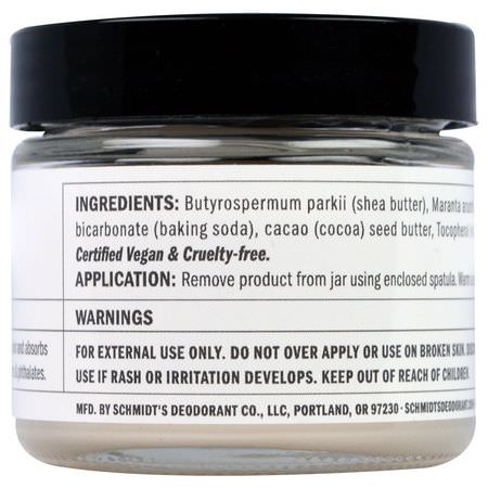 Deodorant, Bath: Schmidt's Naturals, Natural Deodorant, Rose + Vanilla, 2 oz (56.7 g)