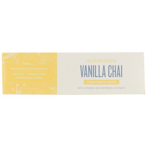 Schmidt's Naturals, Tooth + Mouth Paste, Vanilla Chai, 4.7 oz (133 g) Review
