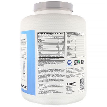 Vassleprotein, Idrottsnäring: Scivation, Xtend Pro, Whey Isolate, Vanilla Ice Cream, 5 lb (2.27 kg)