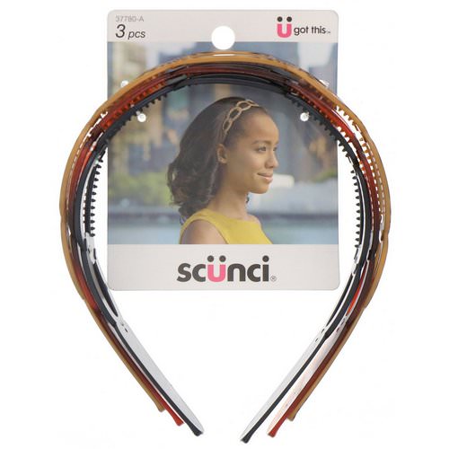 Scunci, Oval Headbands, Assorted Colors, 3 Pieces Review