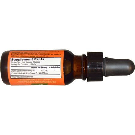 Omega-7, Omegas Epa Dha, Fiskolja, Havtorn: SeaBuckWonders, Organic Himalayan Sea Buckthorn Berry Oil, 0.45 fl oz (13.3 ml)
