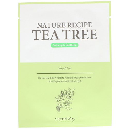 Secret Key, Nature Recipe Mask Pack, Tea Tree, 10 Masks, 0.7 oz (20 g) Each Review
