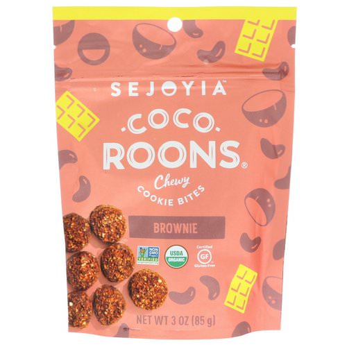Sejoyia, Coco-Roons, Chewy Cookie Bites, Brownie, 3 oz (85 g) Review