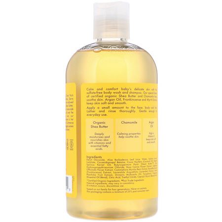 Shower Gel, Baby Body Wash, Body Wash, Allt-I-Ett-Babyschampo: SheaMoisture, Baby Wash & Shampoo, With Frankincense & Myrrh, 13 fl oz (384 ml)