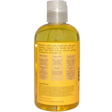 Shea Nut, Massage Oljor, Body, Bath: SheaMoisture, Raw Shea Butter Baby Oil Rub, 8 fl oz (236 ml)