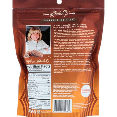 Kakor, Mellanmål: Sheila G's, Brownie Brittle, Salted Caramel, 5 oz (142 g)