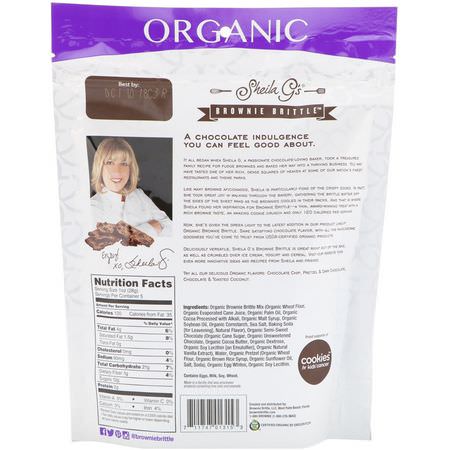 Kakor, Mellanmål: Sheila G's, Organic Brownie Brittle, Pretzel & Dark Chocolate, 5 oz (142 g)