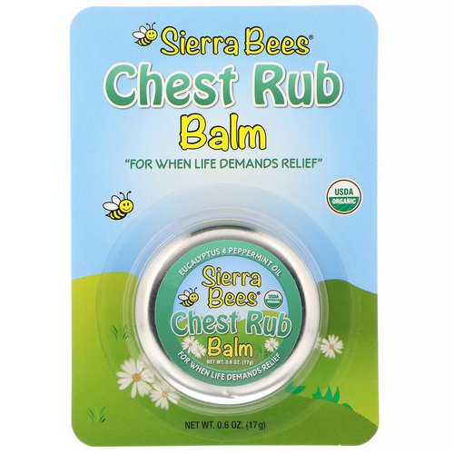 Sierra Bees, Chest Rub Balm, Eucalyptus & Peppermint, 0.6 oz (17 g) Review